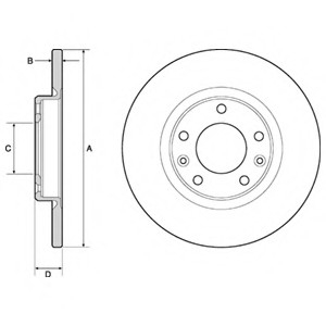 Тормозной диск Delphi BG4661C (фото 1)
