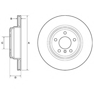 Гальмівний диск Delphi BG4665C (фото 1)