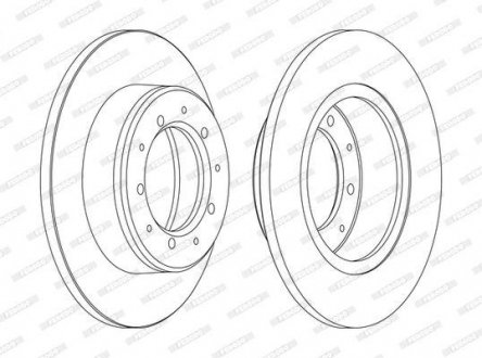 Тормозной диск FERODO DDF283C (фото 1)
