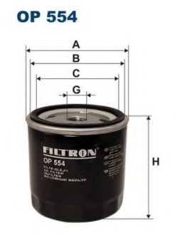 Масляный фильтр FILTRON OP554 (фото 1)