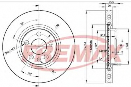 Тормозной диск FREMAX BD-4620 (фото 1)