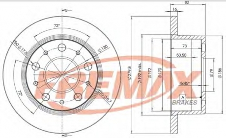 Тормозной диск FREMAX BD-4696 (фото 1)