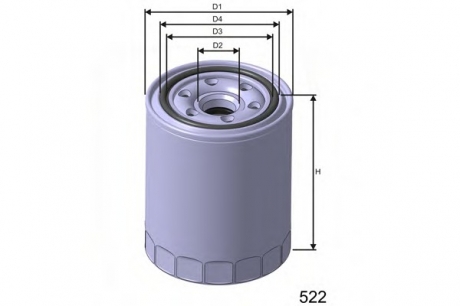 Масляный фильтр MISFAT Z237A (фото 1)