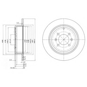 Гальмівні(тормозні) диски Delphi BG2873 (фото 1)