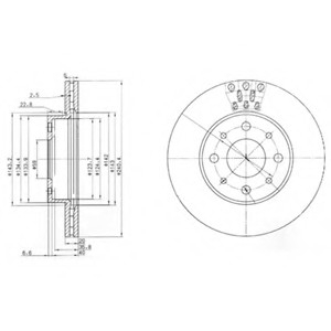 Тормозной диск Delphi BG3425 (фото 1)