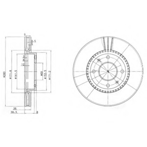 Тормозной диск Delphi BG4013 (фото 1)