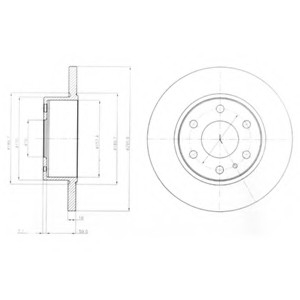 Тормозной диск Delphi BG4164 (фото 1)