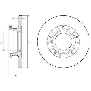 Тормозной диск Delphi BG4673 (фото 1)