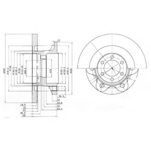 Тормозной диск Delphi BG9722 (фото 1)