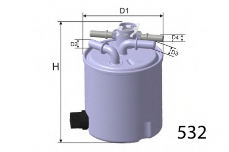 Топливный фильтр MISFAT M616 (фото 1)