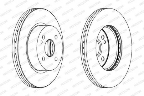 Тормозной диск FERODO DDF1738C (фото 1)