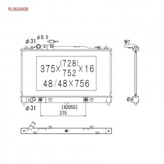 РАДИАТОР KOYORAD PL062645R (фото 1)