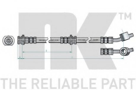 Тормозной шланг NK 8522103 (фото 1)