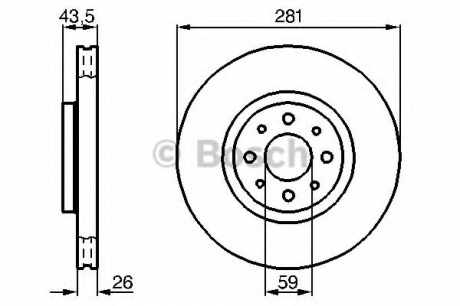 Диск гальмівний BOSCH 0986479B52 (фото 1)