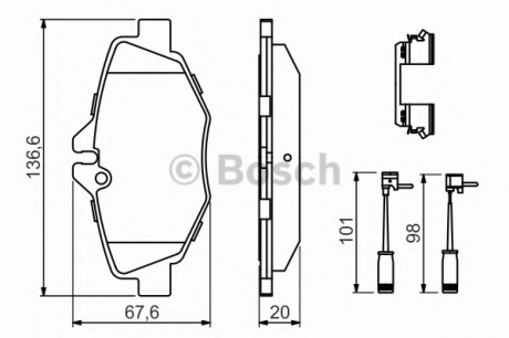 ДИСКОВІ КОЛОДКИ 0 986 494 647 BOSCH 0986494647 (фото 1)