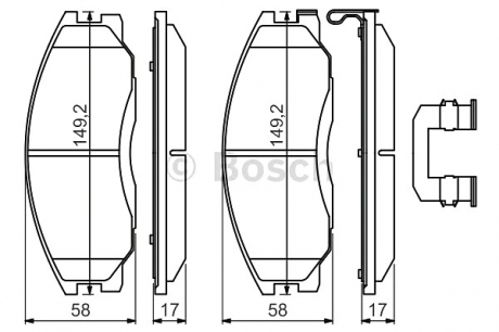 Гальмівні колодки, дискові 0 986 494 650 BOSCH 0986494650 (фото 1)