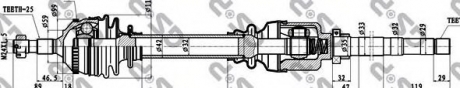 Привідний вал GSP 245108 (фото 1)