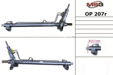 Рулевая рейка с ГУР восстановленная NISSAN INTERSTAR 02-10, OPEL MOVANO 99-10, RENAULT MASTER 98-10 MSG OP 207R (фото 1)