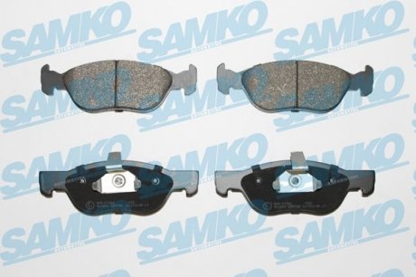 Гальмівні колодки, дискове гальмо (набір) SAMKO 5SP740 (фото 1)
