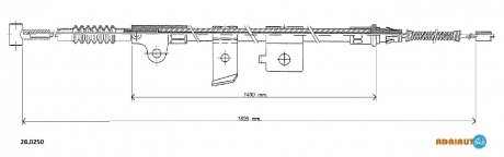 Трос ручного гальма 28.0250 ADRIAUTO 280250 (фото 1)