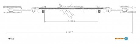 Трос зупиночних гальм 41.0239 ADRIAUTO 410239 (фото 1)