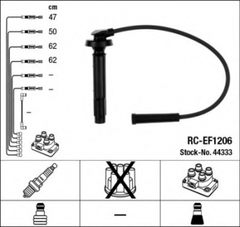 Комплект проводов зажигания NGK RCEF1206 (фото 1)