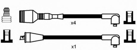 Високовольтні дроти (набір) NGK RCAR604 (фото 1)
