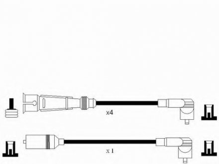 Високовольтні дроти (набір) NGK RCVW208 (фото 1)