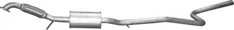 Глушитель, алюм. сталь, середн. часть Ford Fiesta 1.6i-16V 01-08, Fusion 1.6i-16V 02-, Mazda 2 1.6i-16V 03-07 (08.674) POLMOSTROW 08674 (фото 1)