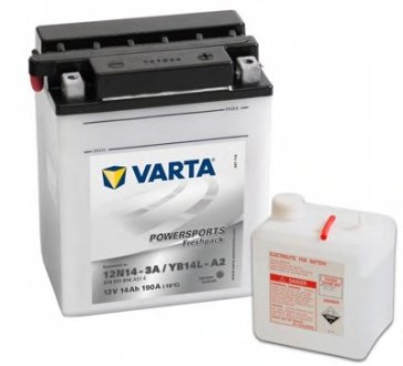 AKUMULATOR MOTOR 12V 14AH 190A YB14L-A2 [135X91X167] VARTA YB14LA2 (фото 1)