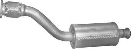 Глушитель алюм. сталь, передн. часть Opel Vivaro 1.9 TDi 01-06, 1.9 TDi 01-06, Renault Trafic II 1.9 TDCi 01-06, Nissan Primastar 1.9 TDCi 02-06 (1 POLMOSTROW 17318 (фото 1)