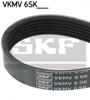 Pasek klin.wielorowkowy elast. C-MAX II/FOCUS III SKF VKMV6SK1030 (фото 1)