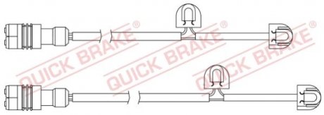 Датчик износа дисковых тормозных колодок QUICK BRAKE WS0334A (фото 1)