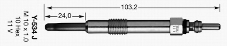 Свічка розжарювання NGK DPOWER36 (фото 1)