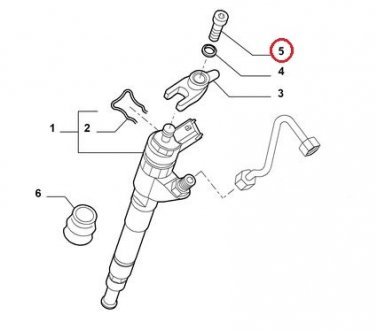 Болт крепления форсунки Boxer/Jumper 2.8-3.0 HDi 00- Peugeot/Citroen 1610789180 (фото 1)