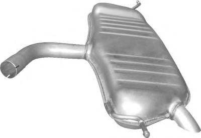Глушитель (задняя часть) алюминизированная сталь VW Touran 1.6 (03-08) (30.150) POLMOSTROW 30150 (фото 1)