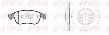 Комплект гальмівний передн. DACIA DUSTER 2010-; LAGUNA III, MEGANE 07- (вир-во) REMSA 81248.01 (фото 1)