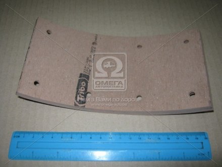 Накладка гальм. ГАЗ 3307, 3309, 53 зад. корот. свердл. (200х100) (вир-во Трібо) Трибо 3ТР-306 (фото 1)