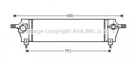 Інтеркулер NISSAN Qashqai 1.5D 07- (вир-во) AVA COOLING DNA 4333 (фото 1)