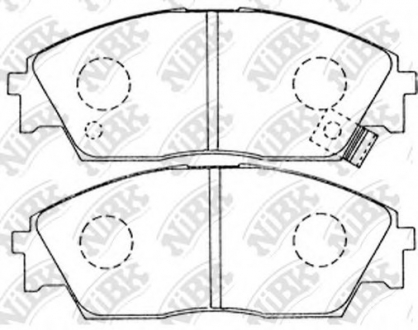 Колодки тормозные передні Honda NiBK PN8191 (фото 1)