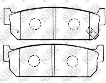 Колодки задние Infiniti M35, Q45 NiBK PN2262 (фото 1)