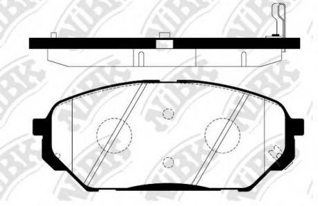 Комплект тормозных колодок, дисковый тормоз NiBK PN0456 (фото 1)