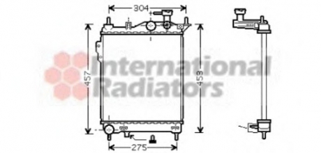 Радиатор охлождения HYUNDAI GETZ (TB) (02-) 1.1-1.6i MT Van Wezel 82002099 (фото 1)