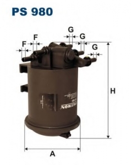 Фильтр топливный RENAULT LAGUNA/MEGANE 1.9 dCi FILTRON PS980 (фото 1)