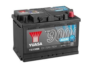 AKUMULATOR 70AH/760A P+ AGM START&STOP YUASA YBX9096 (фото 1)