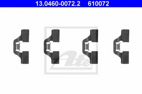 Комплектующие, колодки дискового тормоза ATE 13046000722 (фото 1)