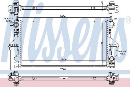 Основной радиатор (двигателя) NISSENS 606170 (фото 1)