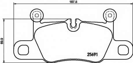 Комплект тормозных колодок TEXTAR 2569101 (фото 1)