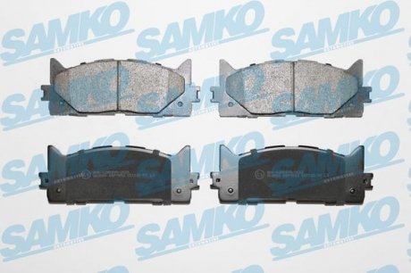 Колодки гальмівні передні Toyota Camry V40-V50, Avalon (05-18), Lexus ES (06-18) (LPR-) SAMKO 5SP1593 (фото 1)