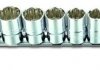 Набір дюймових головок 12-гр. 1/2" 11 од. (на планці) Toptul GBAQ1102 (фото 1)